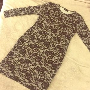 ASOS Lace Print Dress 3/4 Sleeves